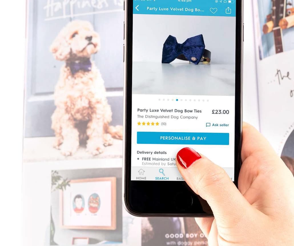 <h4><span class="heading--4"><strong>Not On The High Street </strong></span></h4>

<p><em>Scannable images</em></p>

<p>Direct mail is able to&nbsp;drive&nbsp;consumers online, with the help of some clever offline to online technology, and Not On The High Street proved just that.</p>

<p>Using AI, the online retailer integrated their paper catalogue with their online app. A consumer simply used their phones cameras to scan a product image to reveal it on their device, removing the need to search for it.</p>
